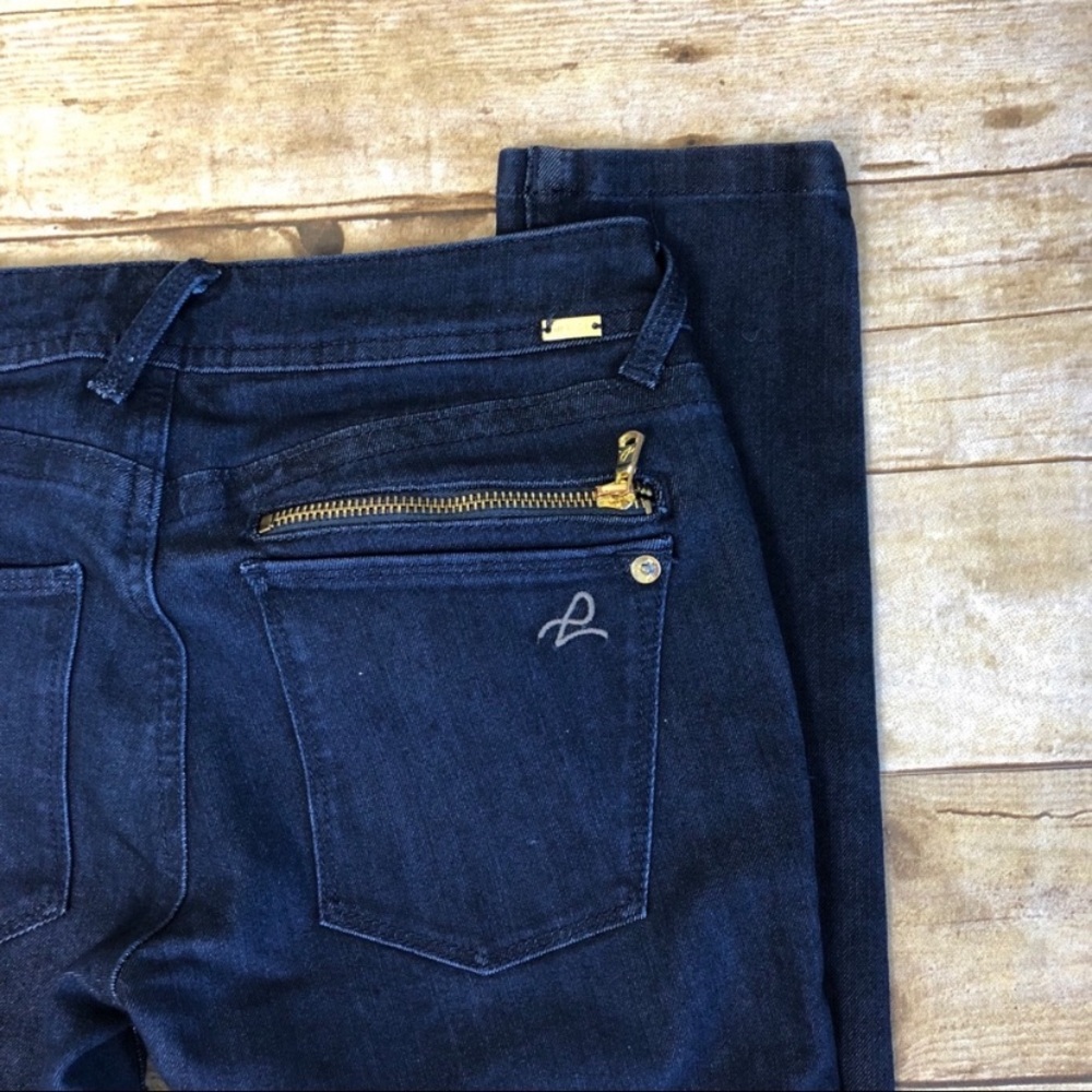 DL1961 Amanda Dark Blue Zip Pocket Skinny Jeans - Picture 5 of 8
